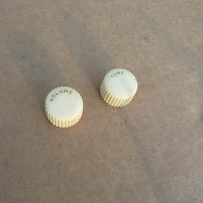 Vintage Harmony Kay Silvertone Cupcake Guitar Knobs Set Volume and Tone image 1