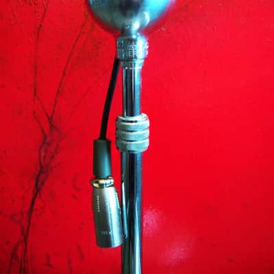 Vintage 1950's Electro Voice 920 crystal microphone polished chrome w short cable Hi Z harp mic Shure Turner Electro Voice image 3