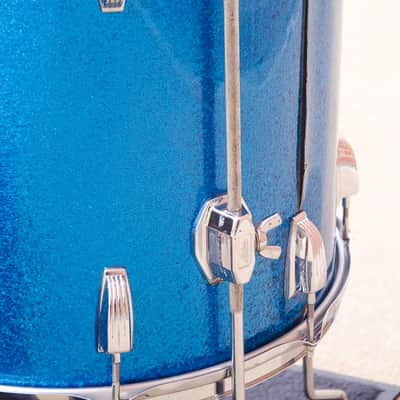 60's Ludwig Keystone Badge Blue Sparkle Kit - 20" 12,13,16" image 13