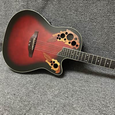 Applause by Ovation AE148 Acoustic/Electric Guitar Red Burst | Reverb