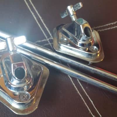 Pearl PAIR Bass Drum PARTS Spur Mount Bracket Legs TAMA Slingerland Style BACKING PLATE 90s image 2