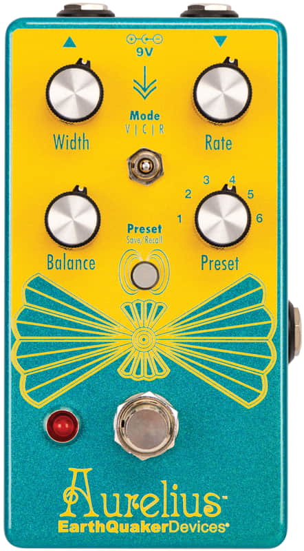EarthQuaker Devices Aurelius Tri-Voice Chorus 2023 - Present - Teal / Yellow image 1