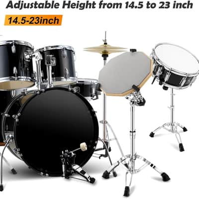 Snare Drum Stand with Drum Sticks Holder,Tall Drum Pad Stand Adjustable Height 14.5 to 23 Inches Accessories Arm Kit Tripod Snare Stand for Drum Set Fit for 14 to 10 Inch Lightweight Drum Practice Pad Stand for Drum Beginners image 2