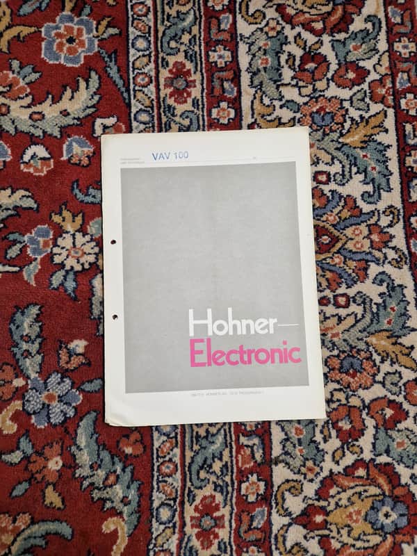 Hohner VAV 100 Schematics/Service Manual/Service Notes image 1