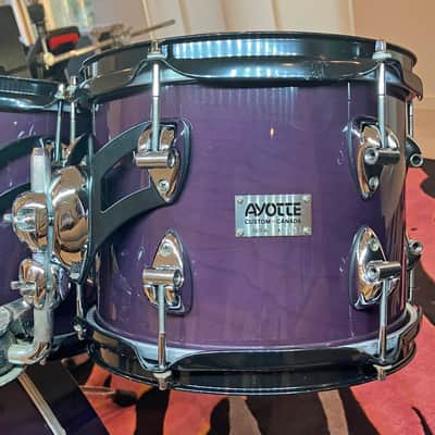 Ayotte Custom 5-pc Maple Drum Kit (Ray Era) – 22/16/14/12/10 – Transparent Purple – Delivery Available image 2