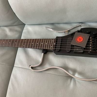 Alp AD-80 Adventure headless electric travel guitar 2021 Black with new updated gig bag image 5