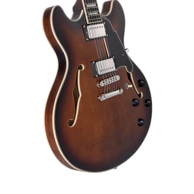 Guitare Electrique D'ANGELICO PREMIER DC BROWN BURST image 5