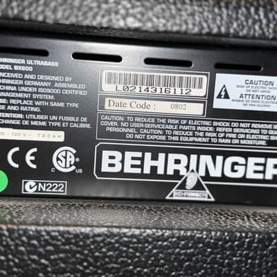 Behringer BX600 Ultrabass 60 Watt 1x12" Bass Combo 2000s - Black image 4