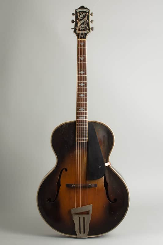 Epiphone Deluxe Arch Top Acoustic Guitar (1931), ser. #5016, black hard shell case. image 1