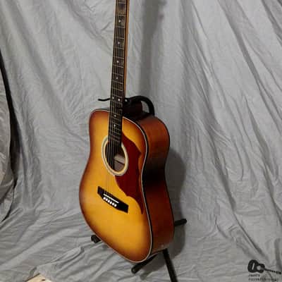 Vintage Global Acoustic Guitar (1970s, Sunburst) image 8