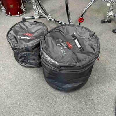 ~RARE!~ Sakae CST Celestial Maple 3-Piece 12/14/18 Bop Drum Kit Set in Exotic Mappa Burl Gloss Lacquer with Black Nickel Hardware & SKB Soft-Shell Bags image 9