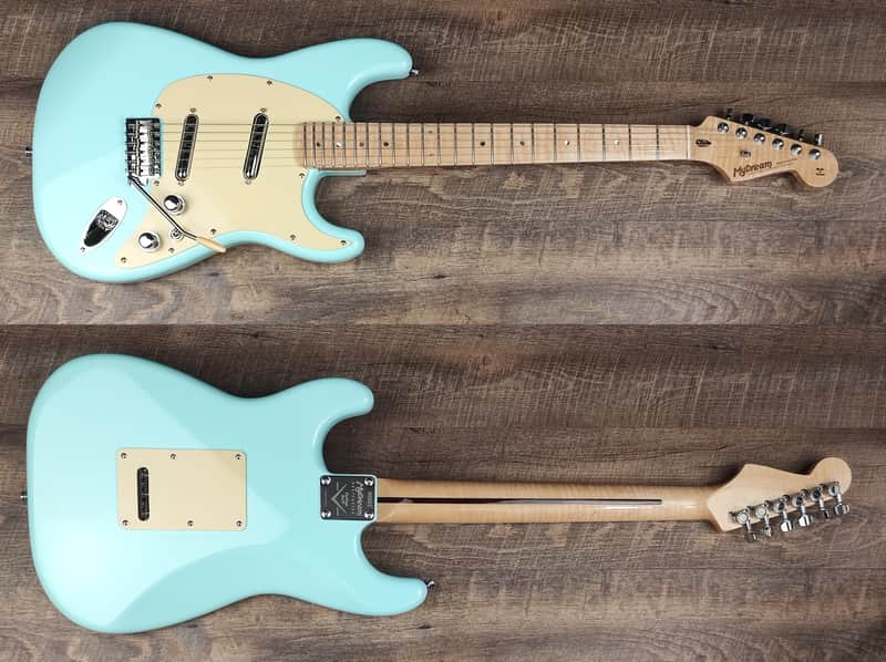 MyDream Partcaster Custom Built - Stratelectro Sonic Blue Lipstick image 1