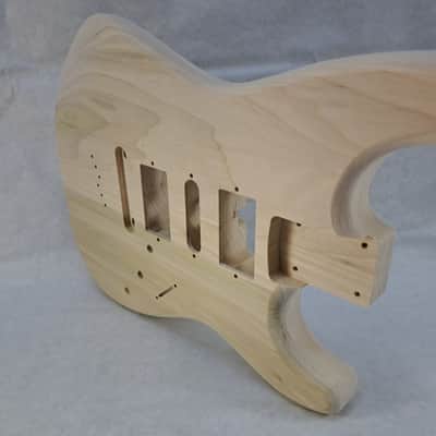 Unfinished Poplar HSH Hardtail guitar body - fits Fender Strat Stratocaster necks J2427 image 7