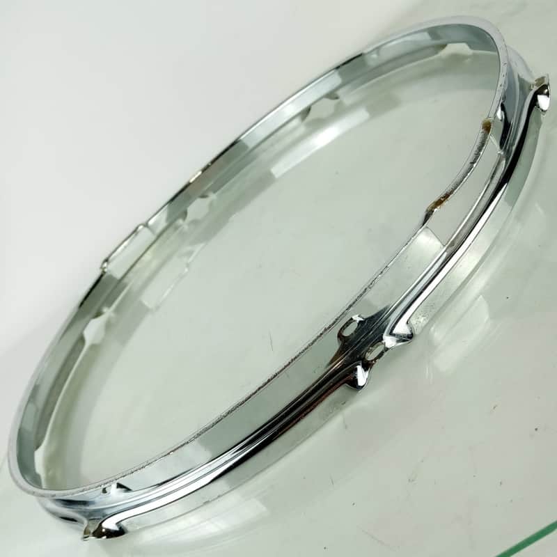 Ludwig 15"COB Triple-Flange Snare Drum Rim/Hoop Chrome-BRASS Resonant 8Lug50-60s image 1