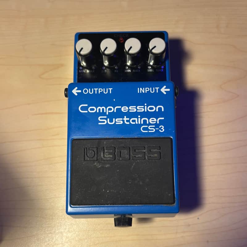 TESTED Boss CS-3 Compression Sustainer (Silver Label) 1997 - Present - Blue WORKS GREAT image 1