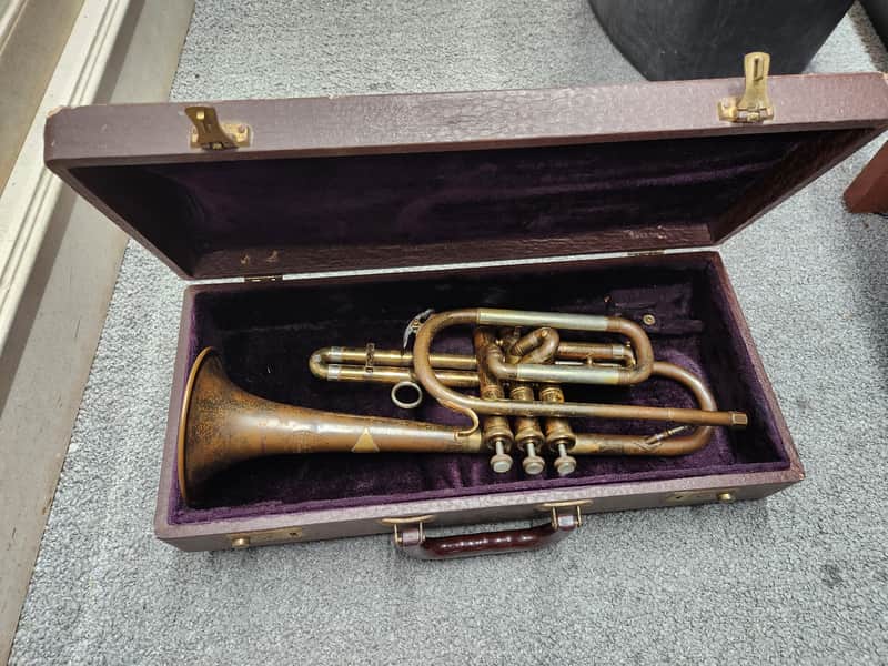 Academy vintage cornet Rudy Muck Early 1900's - Brass and nickel image 1