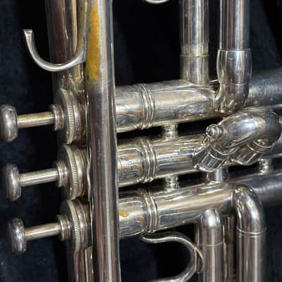 E-Benge Los Angeles MLP 3 bell Silver Trumpet w Case image 14