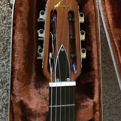 Ovation Country Artist 1674 nylon string guitar cutaway acoustic-electric  1985 made in USA with original hard case image 14