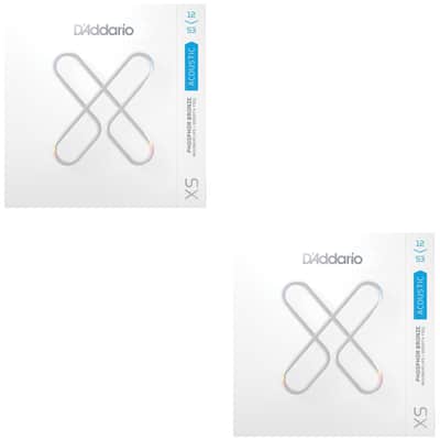 D'Addario Acoustic Guitar Strings 2-Pack Phosophor Bronze 12-53 XS Long Lasting Coating