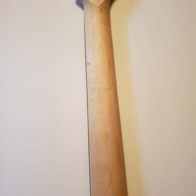 Left Handed 22 Fret Strat Style 25.5" Guitar Neck | Canadian Maple | Rosewood Fretboard | Bone Nut image 6