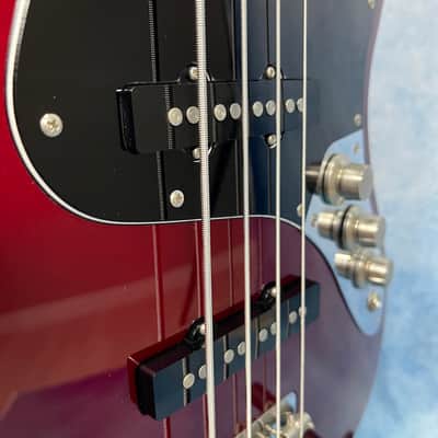 Fender AJB-M Aerodyne Jazz Bass Medium Scale Old Candy Apple Red, MIJ image 9