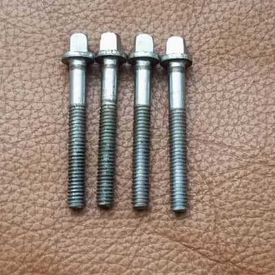 4x WFL TENSION RODS screws NICKEL FACTORY PLATED or Snare or Tom 1940s 1950s  1960s CLEAN & MATCHING image 1