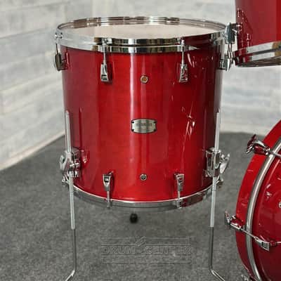 Yamaha Absolute Hybrid Maple 4pc Drum Set Red Autumn image 4