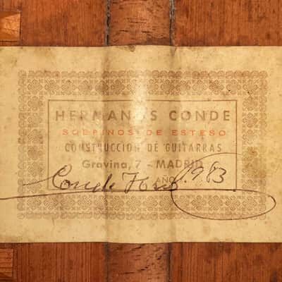 Hermanos Conde 1983 Faustino Conde Flamenco Guitar – A Legendary Flamenca Blanca from the Golden Era + Video! image 17