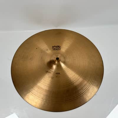 Paiste 2002 Black Logo 20" Ride Cymbal Vintage Used image 2