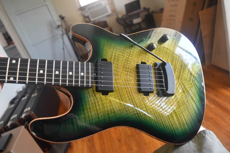 Ernie Ball Music Man Sabre, 2021, OHSC, Gorgeous flamed maple specimen image 1