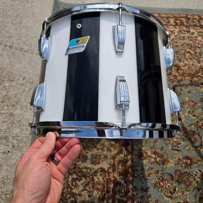 1970s Ludwig Vistalite Pro Beat 6pc Shell Pack 13/14/16/18/24" w/ Matching 5x14" Snare Drum - Pattern (F) Black/White image 17