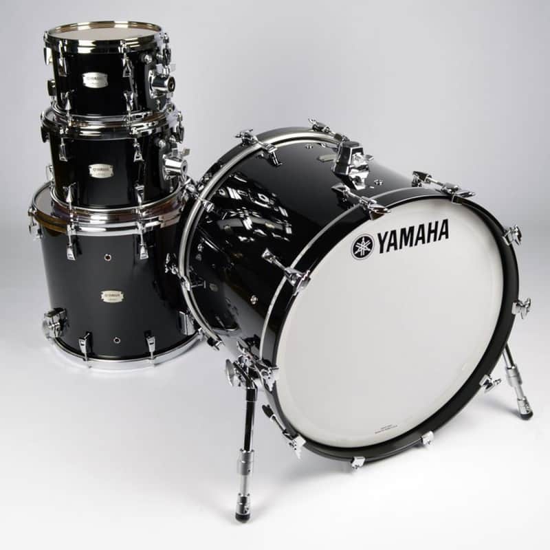 Yamaha Absolute Hybrid Maple Solid Black 4pc Drum Shell Set w/20" Bass Drum 20x16/10x7/12x8/16x15 - NEW! image 1