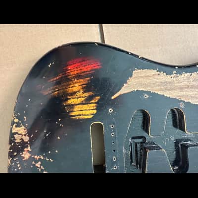 MJT Stratocaster 2020s - Black over Sunburst image 2