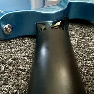 Supro 2010BM Jamesport Single Pickup Island Series Electric Guitar 2017 - Ocean Blue Metallic - Kluson tuners. image 12