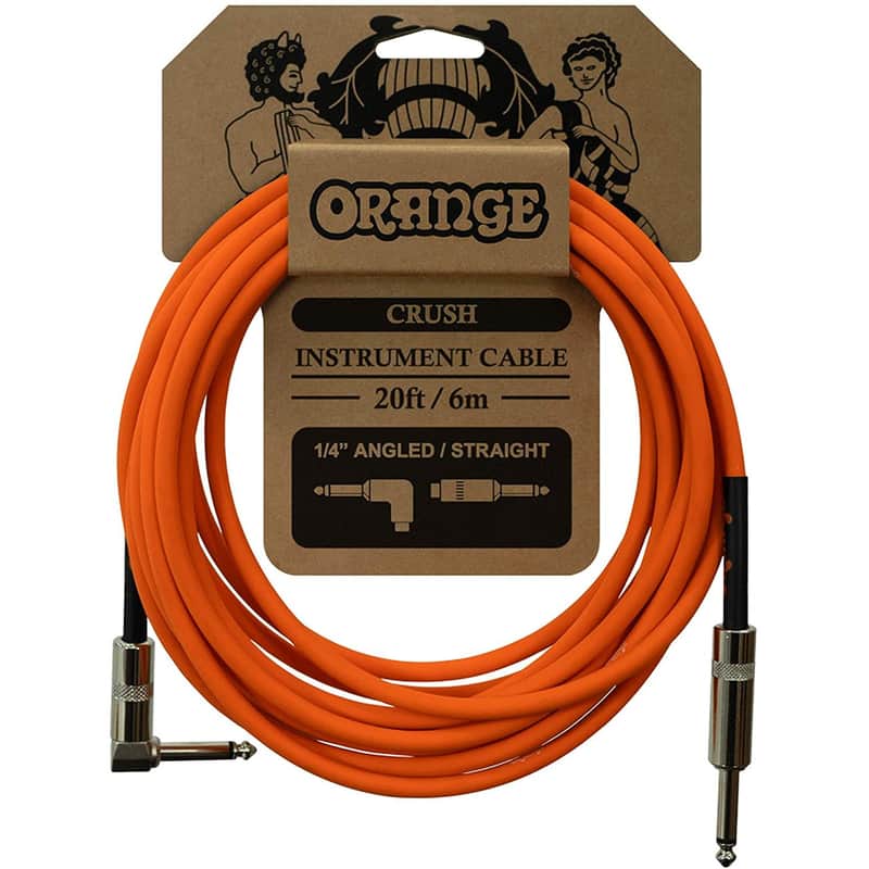 Orange CA037 Crush 20-Foot Instrument Cable, Right to Straight, Orange image 1