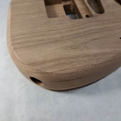 Unfinished Walnut SSS guitar body - for Fender Strat Stratocaster neck Floyd Rose J1991 image 3