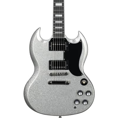 Epiphone Exclusive SG Custom Electric Guitar, Silver Sparkle | Reverb