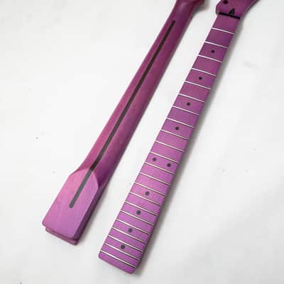 Matte Purple Guitar Strat Style Maple Wood Neck, 22 Frets Fingerboard Fretboard