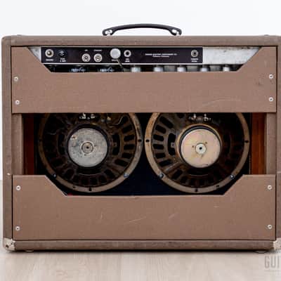 1961 Fender Super Vintage Tube Amp Pre-CBS Brown Panel 2x10 Oxford 10K5, 6G4-A image 8