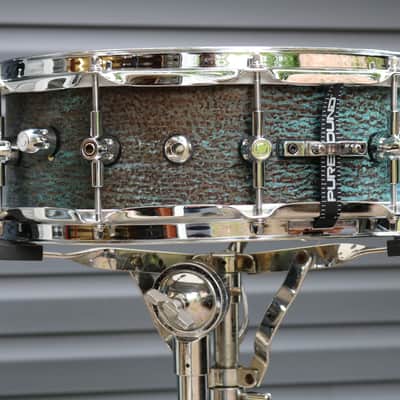 HHG Drums Super-muff Seamless Copper Snare Drum 2022 Natural Patina Copper image 9