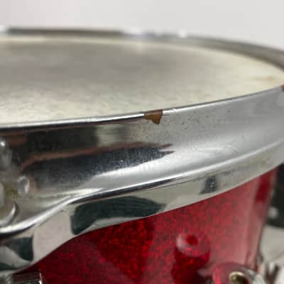 Gretsch 1950’s Broadcaster 3-ply red sparkle drum kit. 20-13-16-14x5 1/2 image 23