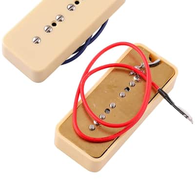 P90 Soapbar Pickup Bridge And Neck Single Coil Pickups Set For Electric Guitar Parts Replacement Cream. image 4
