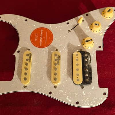 Wilkinson Loaded Pickguard White Pearloid/Cream w/ Backplate & Push-Pull Tone Pot image 2