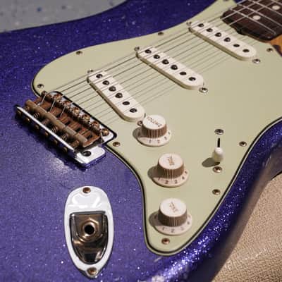 Fender Custom Shop Dennis Galuszka Masterbuilt 60 Stratocaster Relic Brazilian Rosewood Purple Sparkle Josefina Pickups image 5