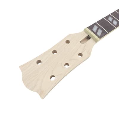 24.75" Electric Guitar Neck Maple Rosewood 22 Frets Medium Jumbo C Shape Unfinished image 4