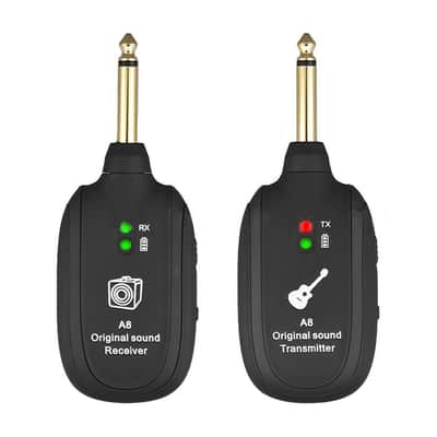 Guitar Wireless System Transmitter Receiver Built-in Rechargeable wireless guitar transmitter image 1