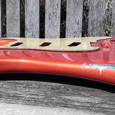 JVG ST BODY Mahogany RELIC Aged Patina Vivid Pearl tangerine LACQUER finish INCLUDES JVG-Aged PICKGUARD and NECK order yours today JVGuitars image 3