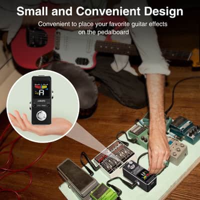 LEKATO Guitar Effect Pedal Mini Single Tuner Pitch Chromatic Tuning True Bypass image 6