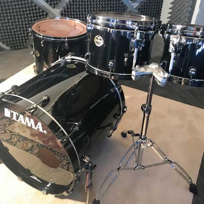 Tama Starclassic Maple 10, 12, 16, 22 Piano Black Drum Set w/Cases Made In Japan image 5