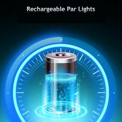Rechargeable Stage Par Lights,54W RGBWA+UV 6IN1 Battery Powered Uplights with Wireless 2.4G App Control,Led DJ Par Can Lighting with Sound Activated & Remote Control for Bars Band (2PCS) image 3
